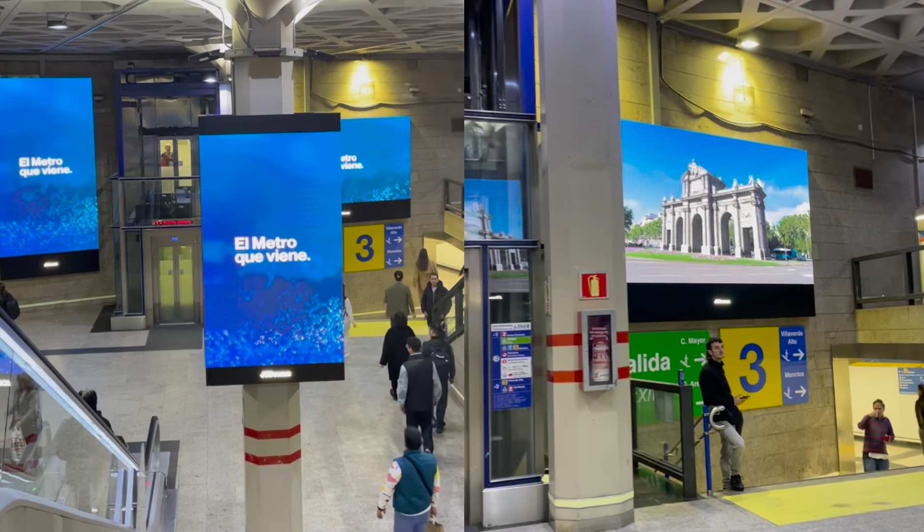 Nuevos soportes publicitarios estación Sol