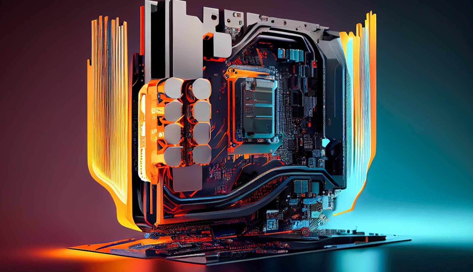 Ilustración de un chip informático