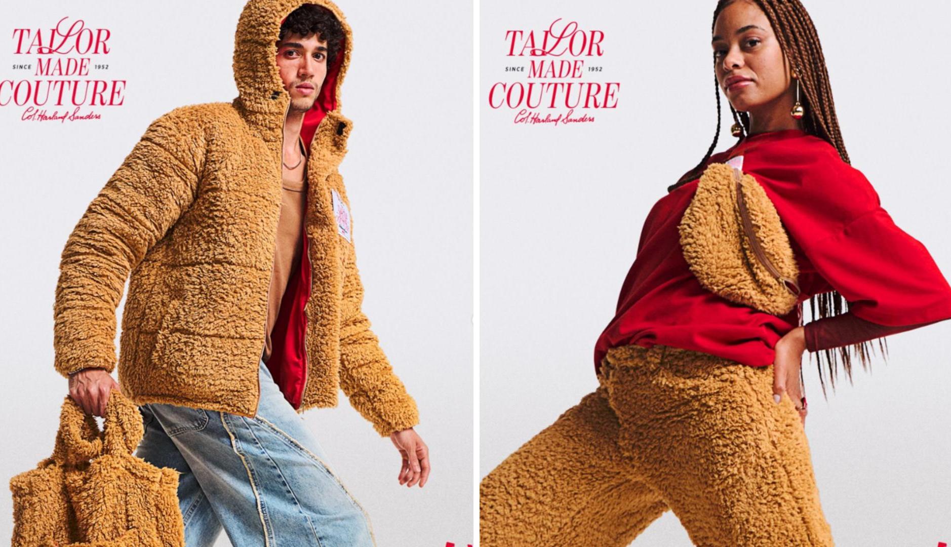 Prendas con tejido sherpa emulan el rebozado de KFC