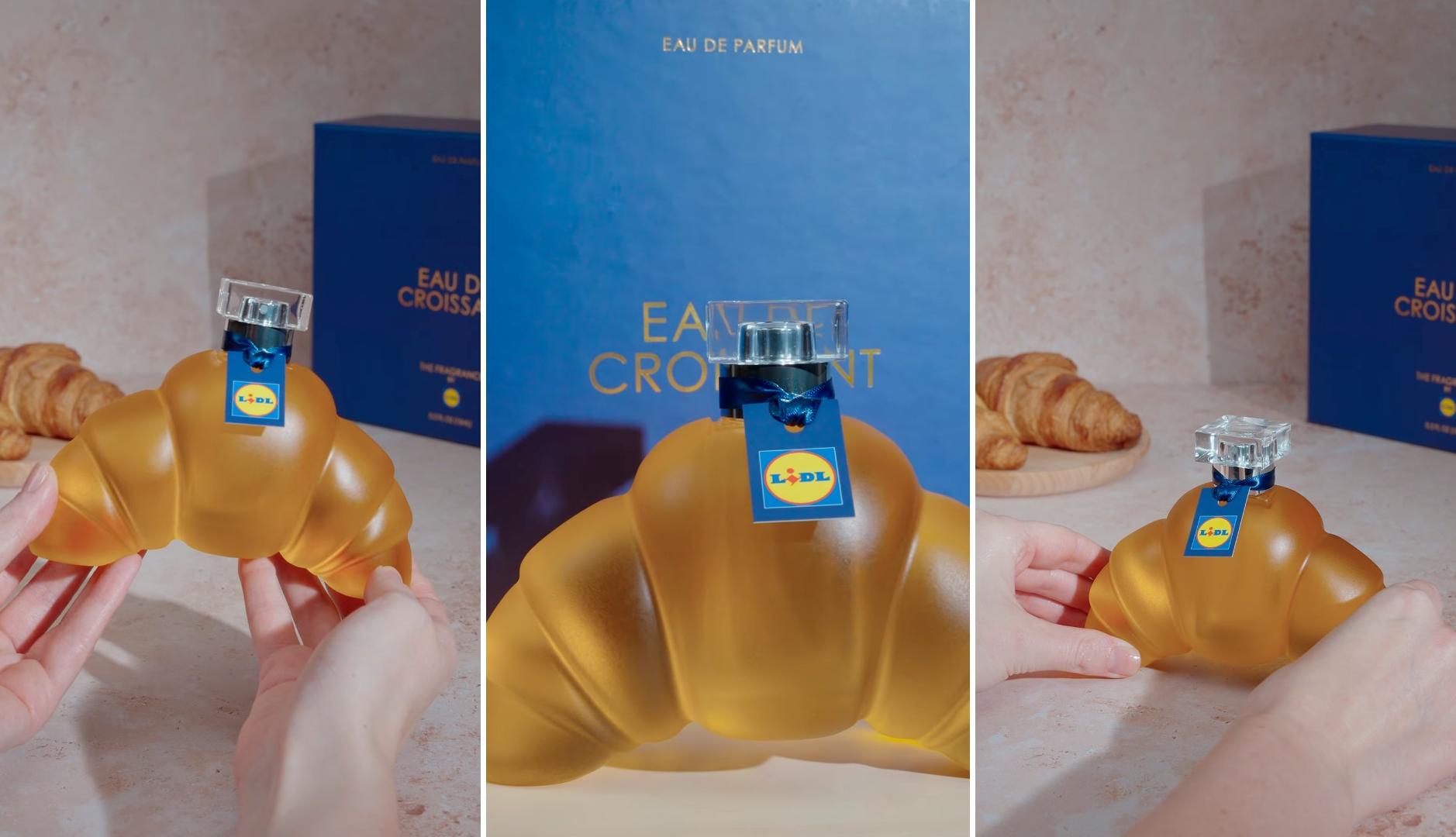 Perfume con forma de croissant
