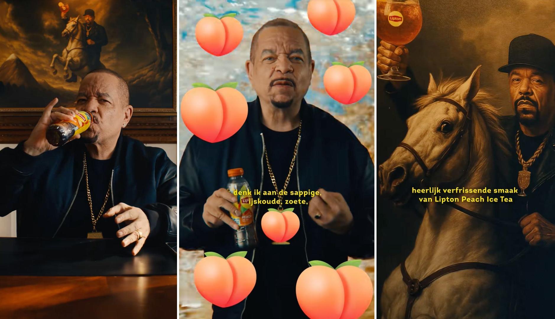 El rapero Ice-T en una campaña de Lipton