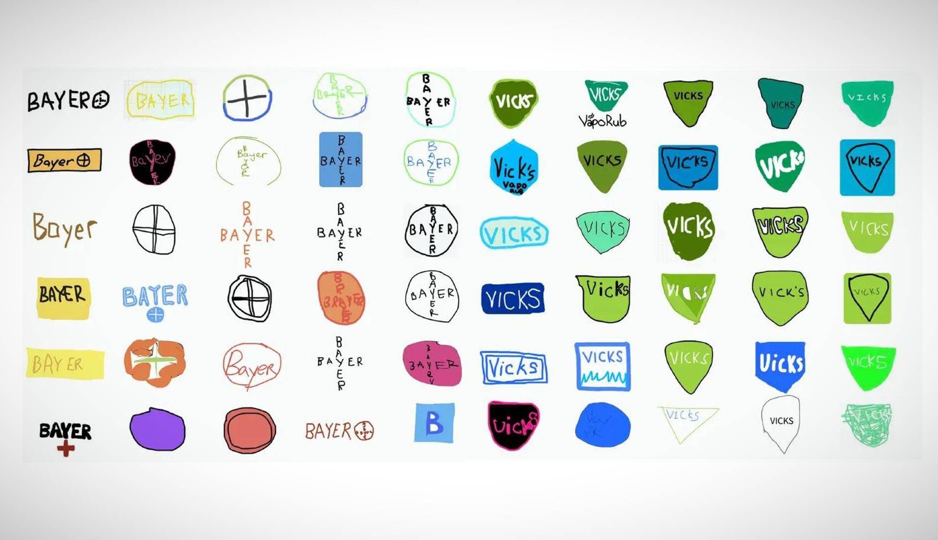Logotipos dibujados de memoria