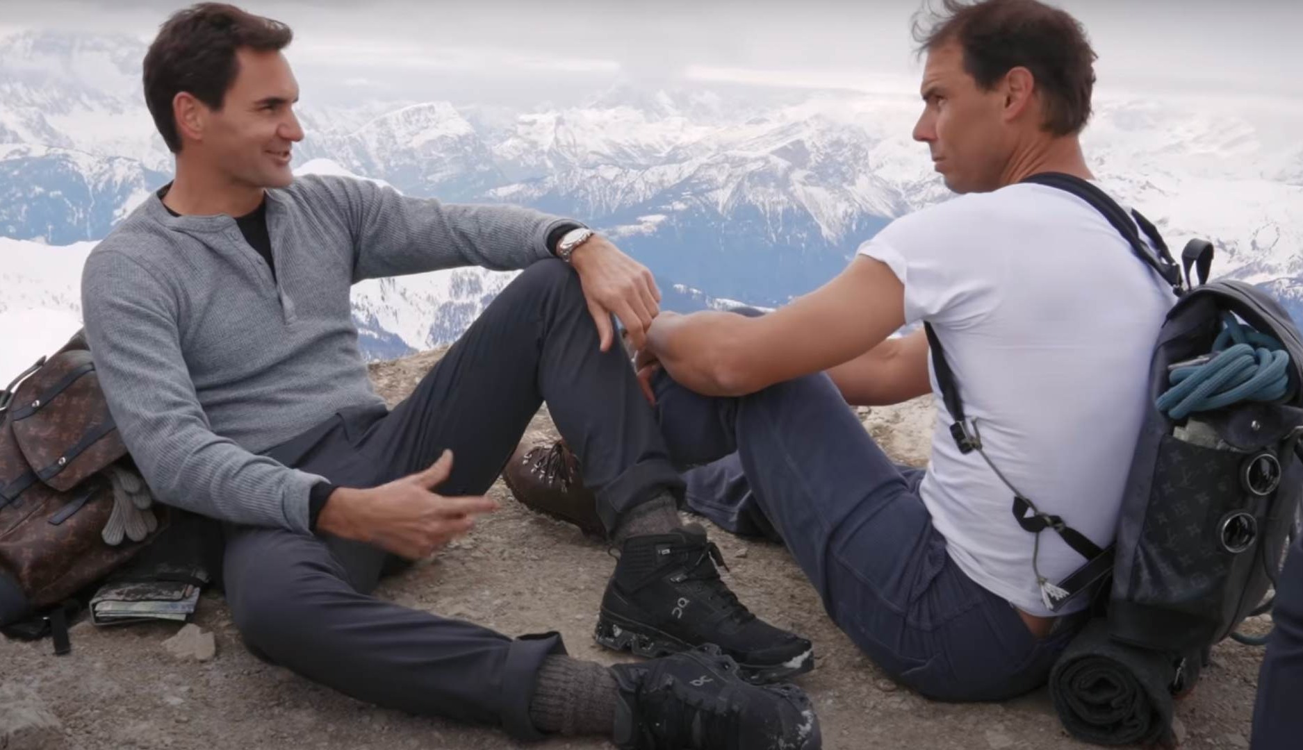Roger Federer y Rada Nadal en un anuncio de Louis Vuitton