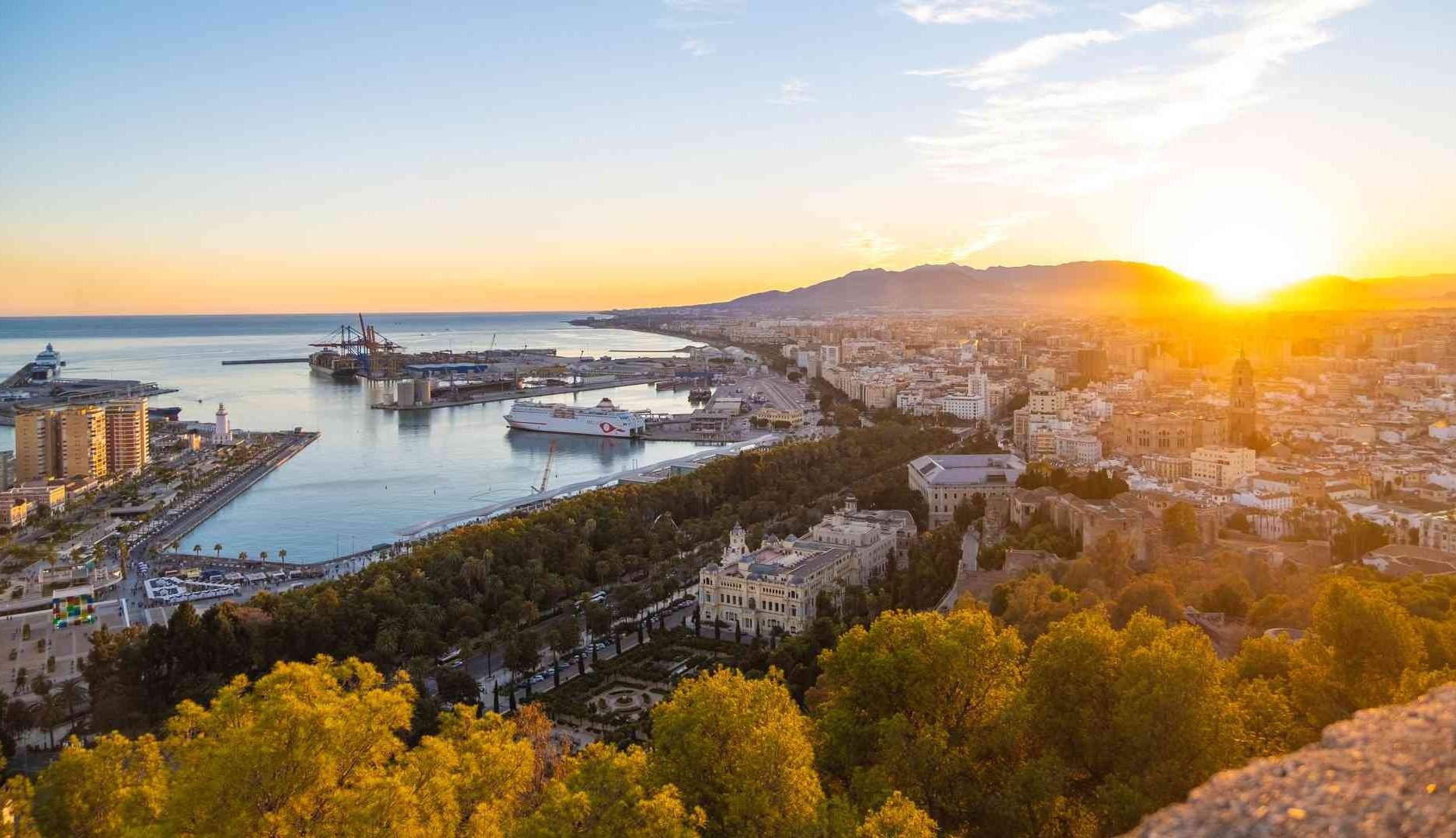 Vista aérea de Málaga