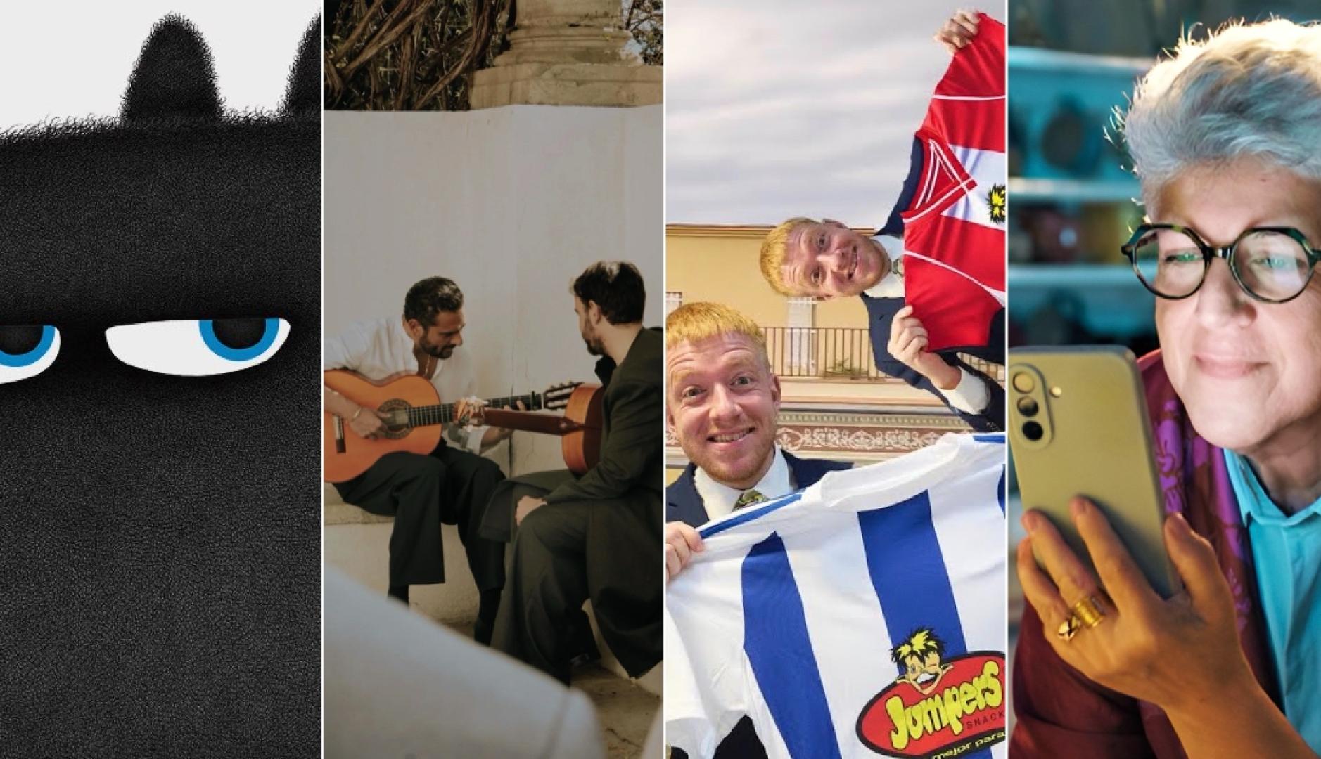 Una composición con cuatro imágenes representativas de las campañas de estas marcas