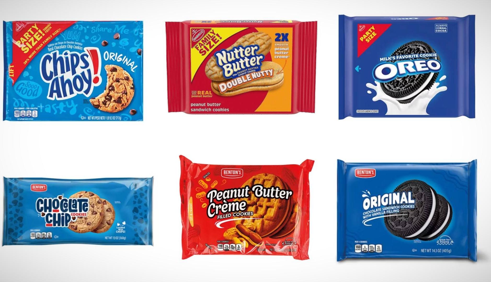 Packaging de Chips Ahoy y Oreo y las versiones de Aldi