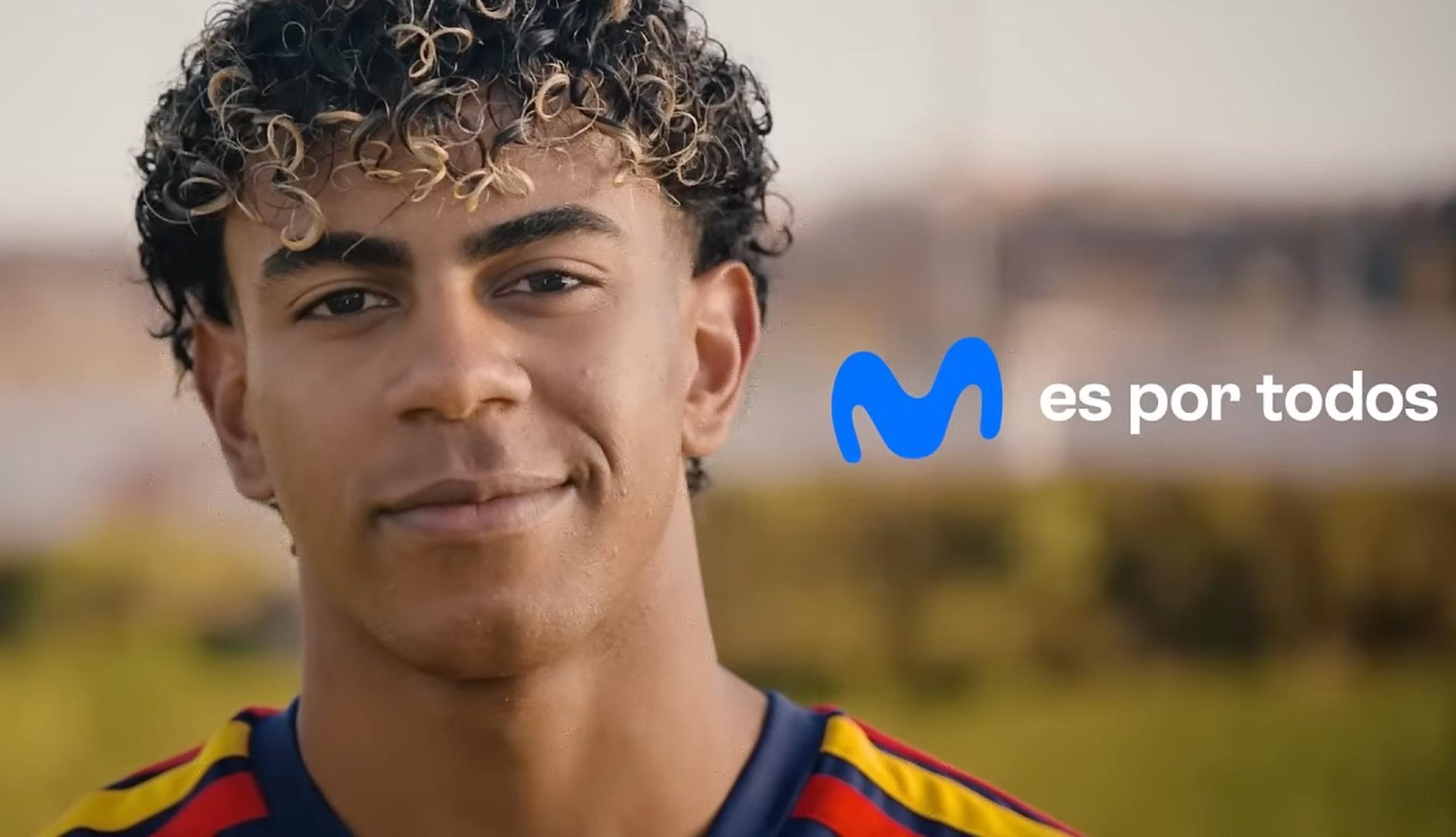 Lamine Yamal en un anuncio de Movistar