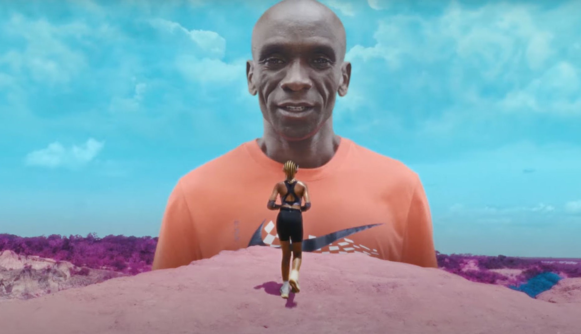 Eliud Kipchoge en un anuncio de Nike