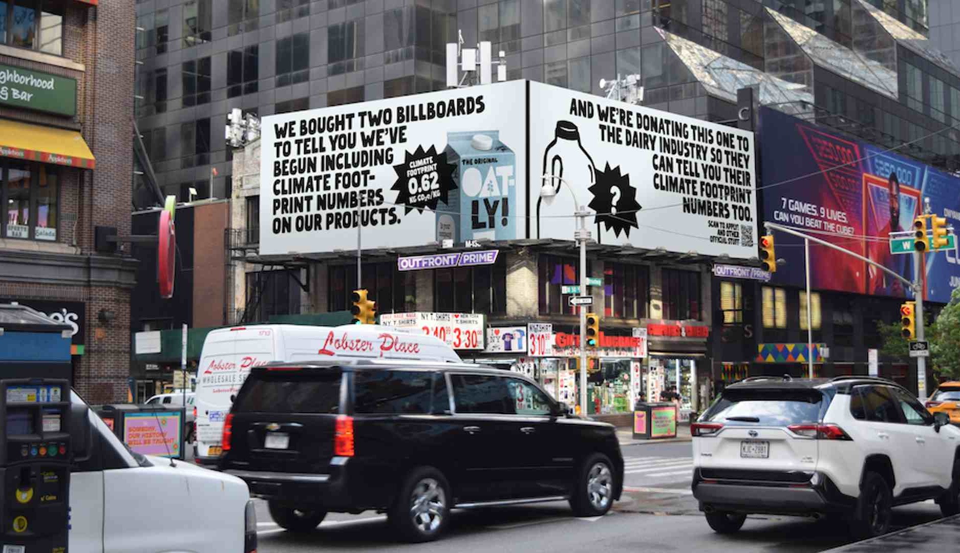 Oatly ofrece espacio publicitario a marcas de lácteos si comparten información del impacto climático de sus productos