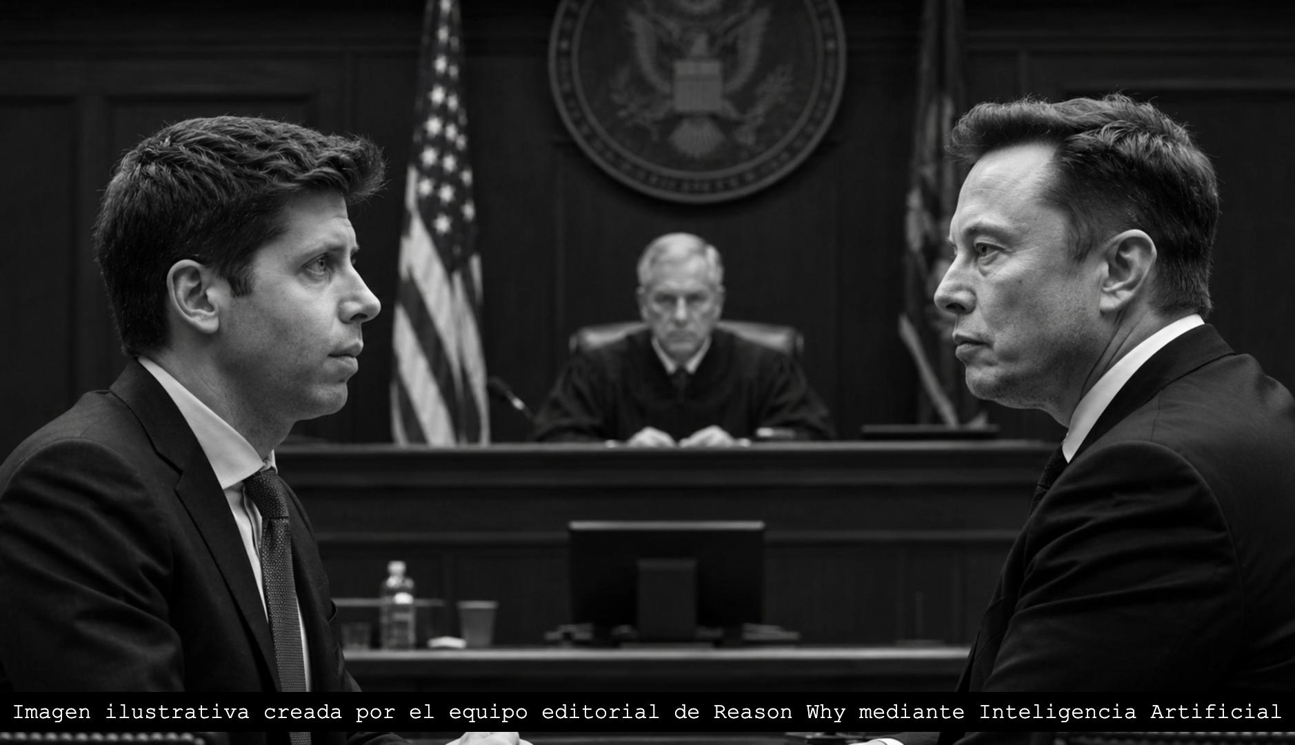 Sam Altman y Elon Musk enfrentados en una sala de un juzgado