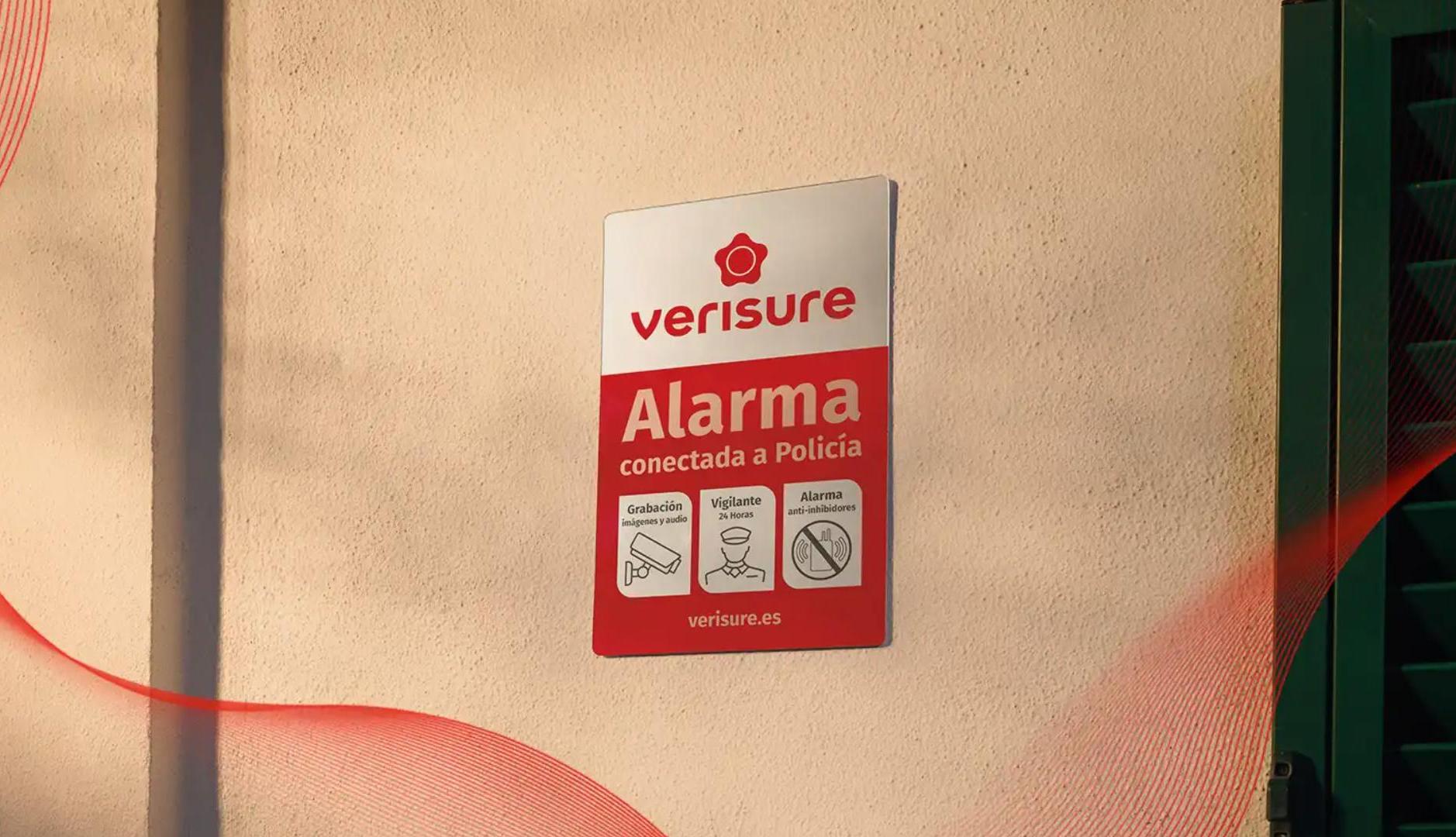 Cartel de alarma de Verisure
