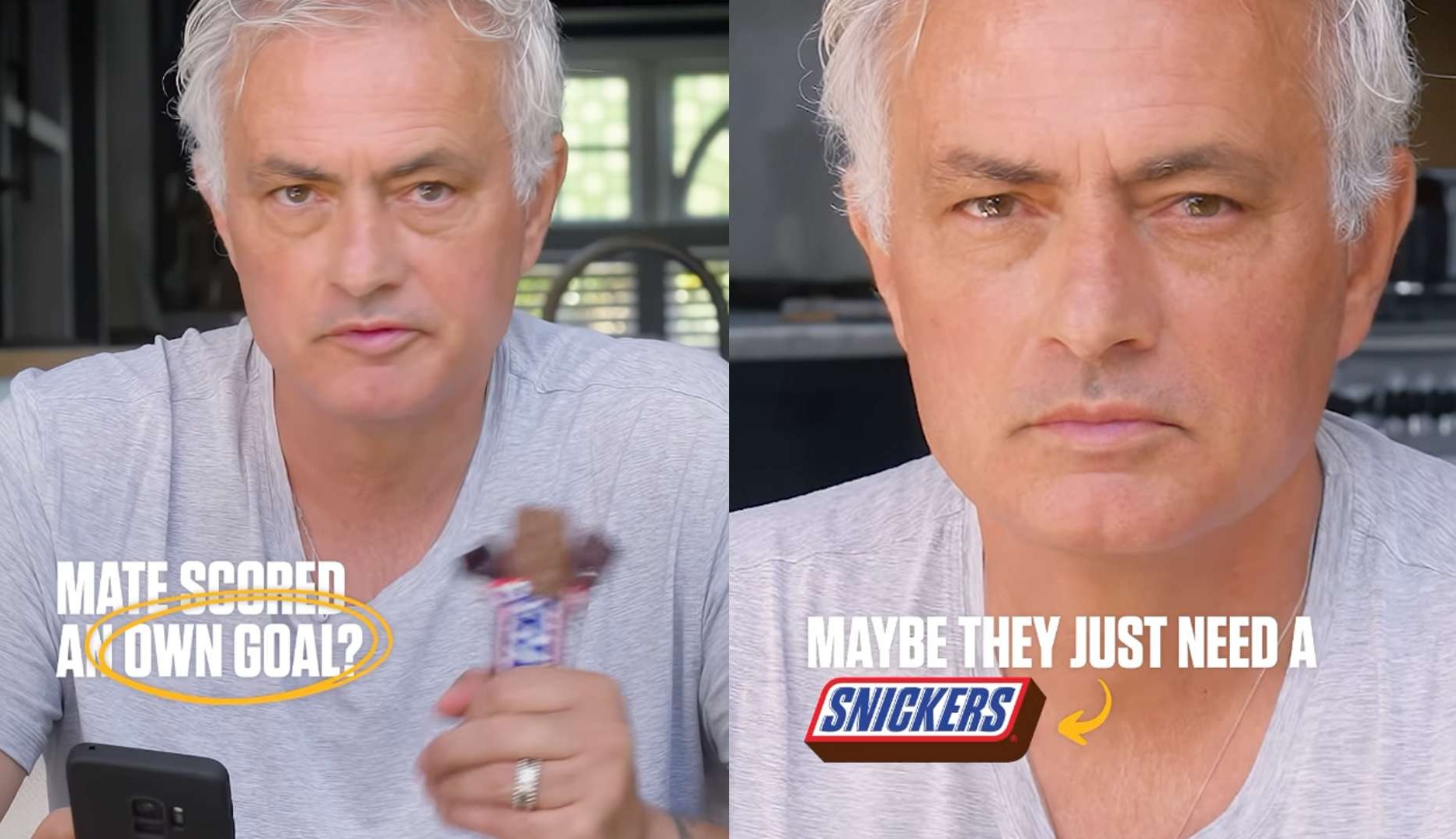 José Mourinho para Snickers