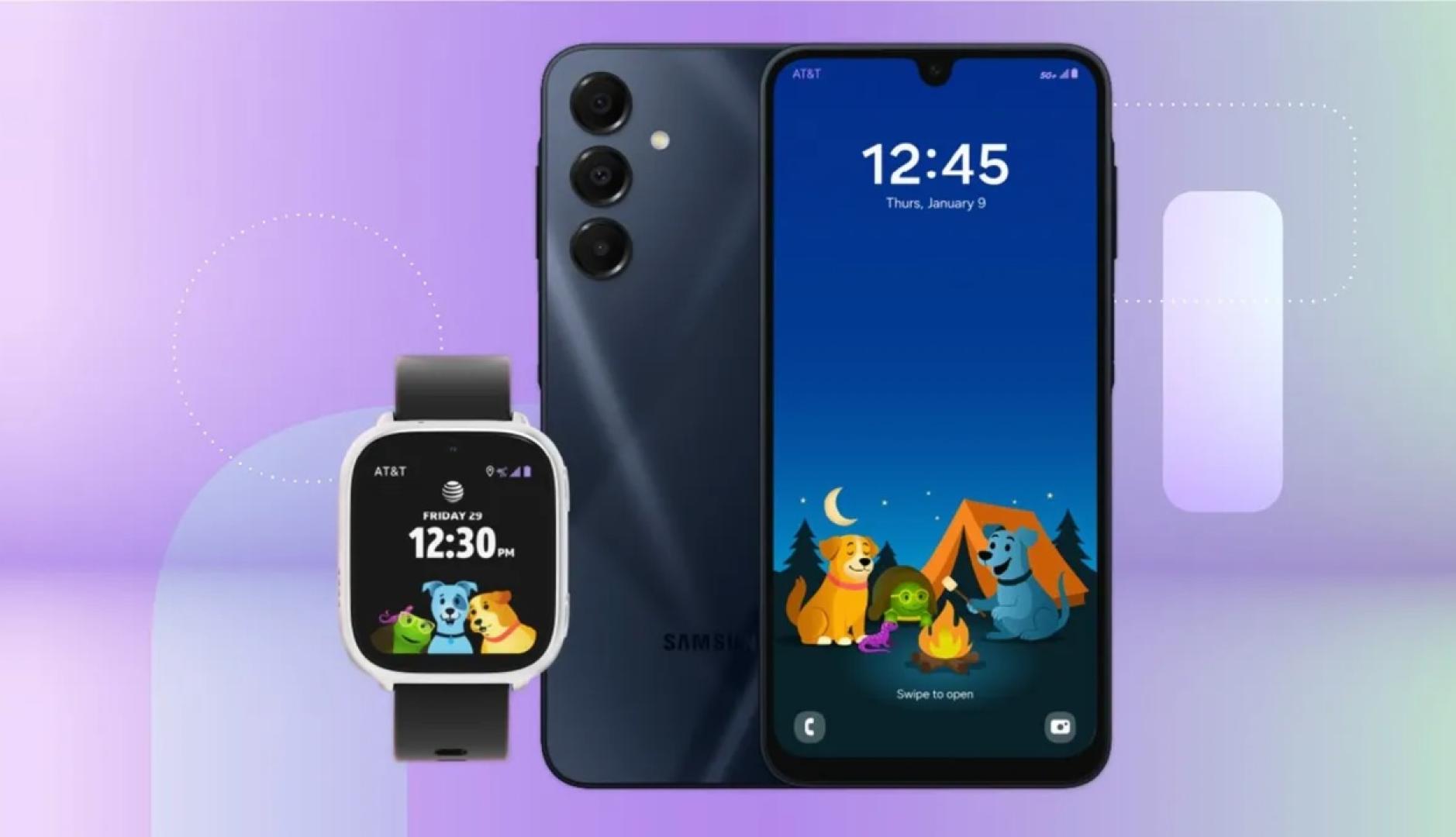 La interfaz del teléfono y el reloj inteligente de Amigo Jr.