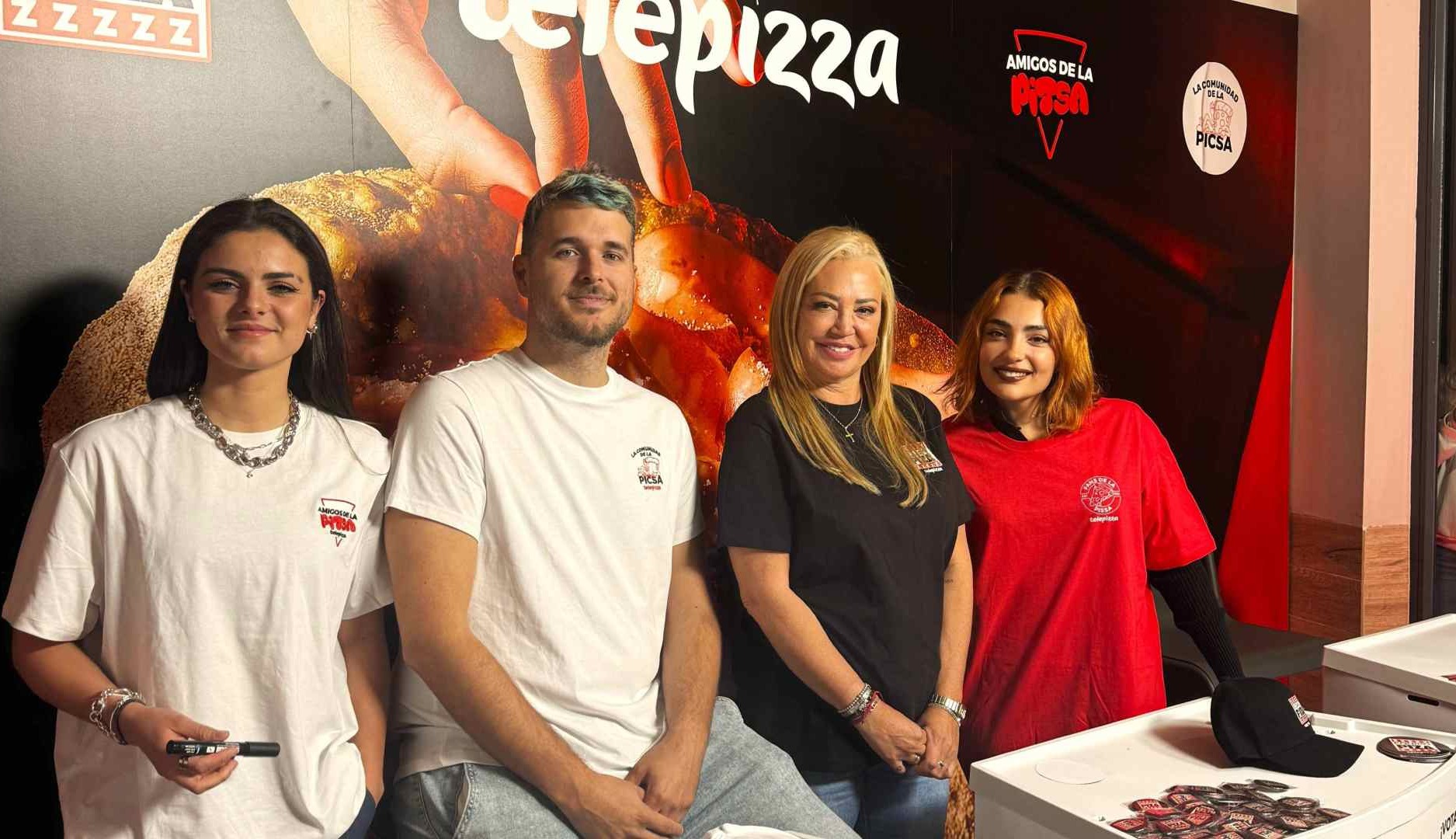 Los influencers Lucía de la Puerta, Perxitaa, Belén Esteban y Violeta para Telepizza