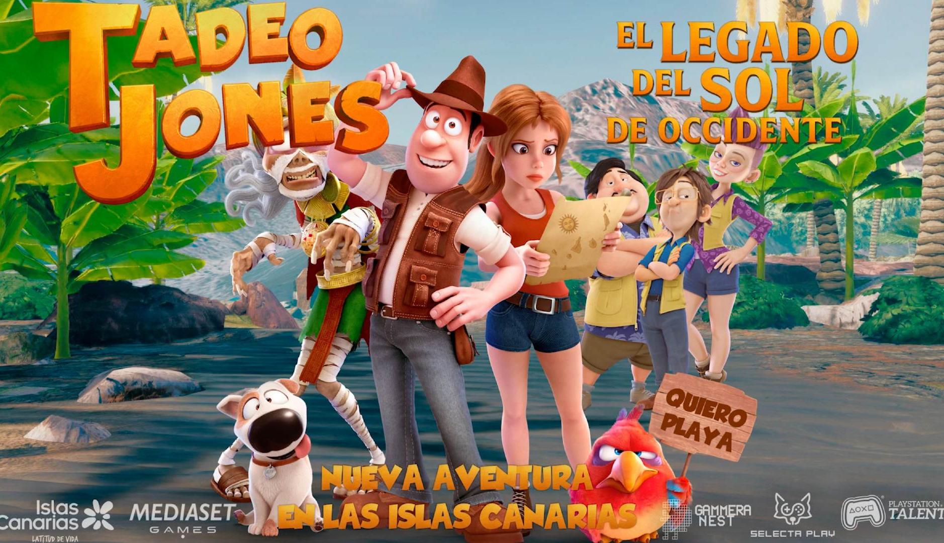 Islas Canarias se vincula al videojuego de “Tadeo Jones” para conectar con el turista del futuro Cartel de la expansión del videojuego de Tadeo Jones