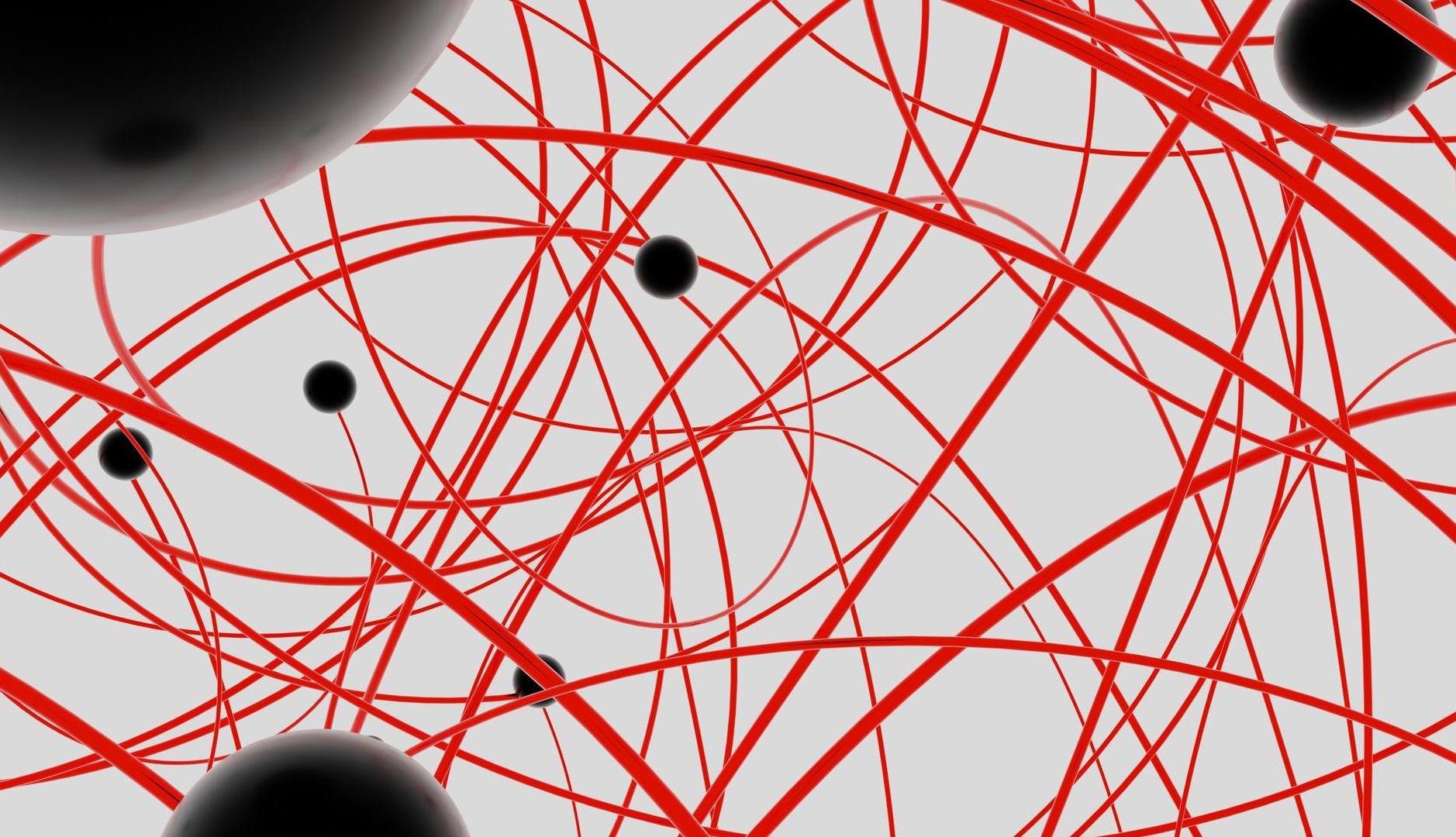 Las ideas altamente creativas son las más eficaces, según Warc Imagen abstracta de líneas rojas y puntos negros