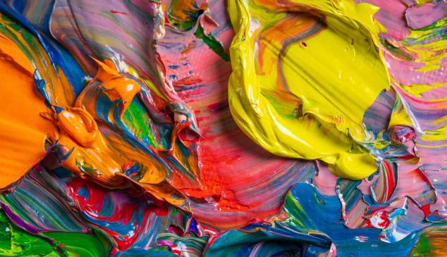Mezcla de pintura de colores