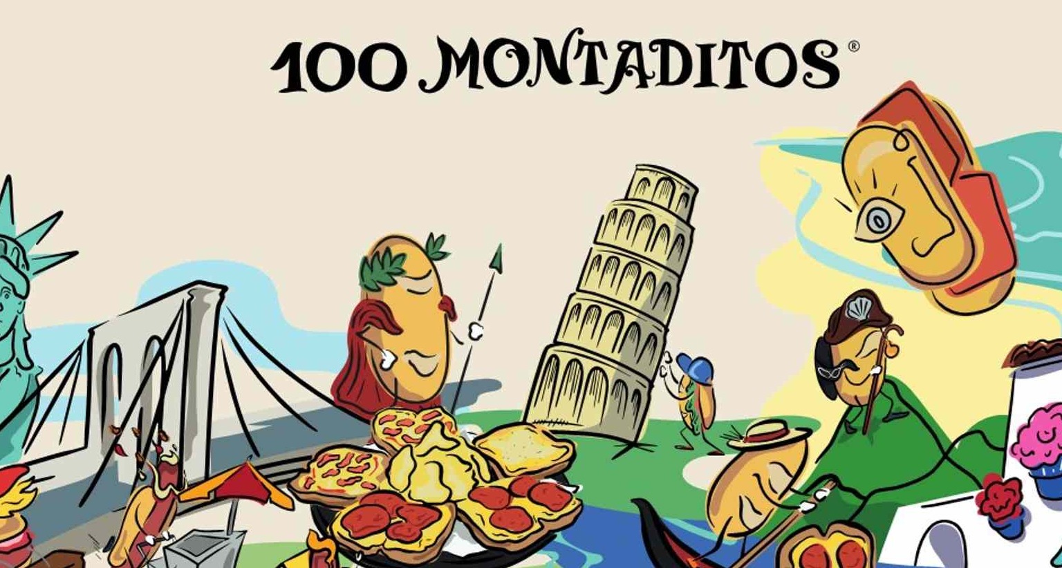 Nueva linea gráfica de la carta de 100 montaditos