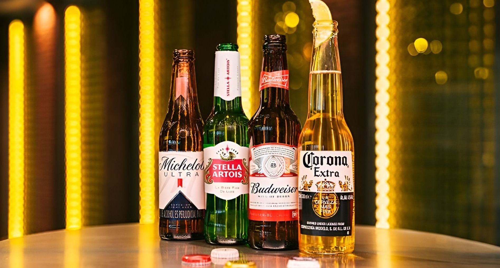 Botellines de cerveza de marcas de AB InBev