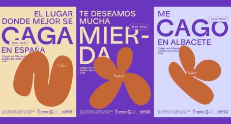 Cartel de la propuesta de campaña "Albacete, caga y vete"
