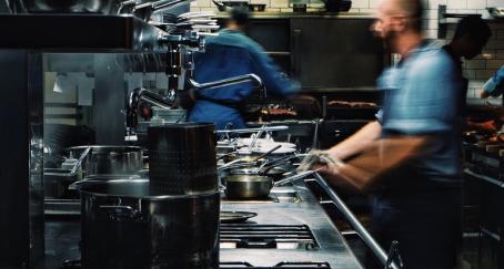 Trabajo en una cocina profesional