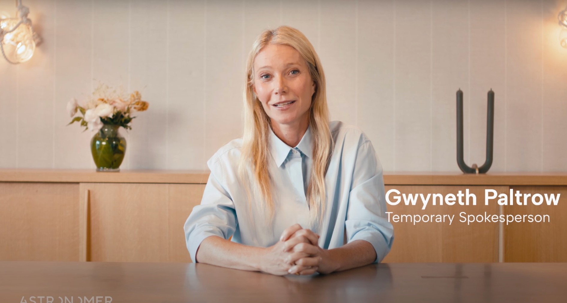 Gwyneth Paltrow en un vídeo de Astronomer
