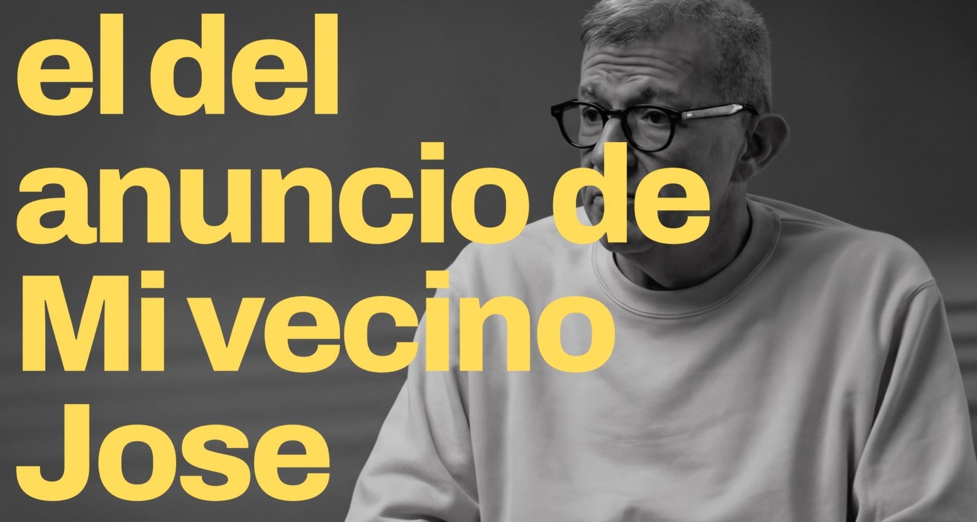 El creativo César García en un anuncio de Atresmedia