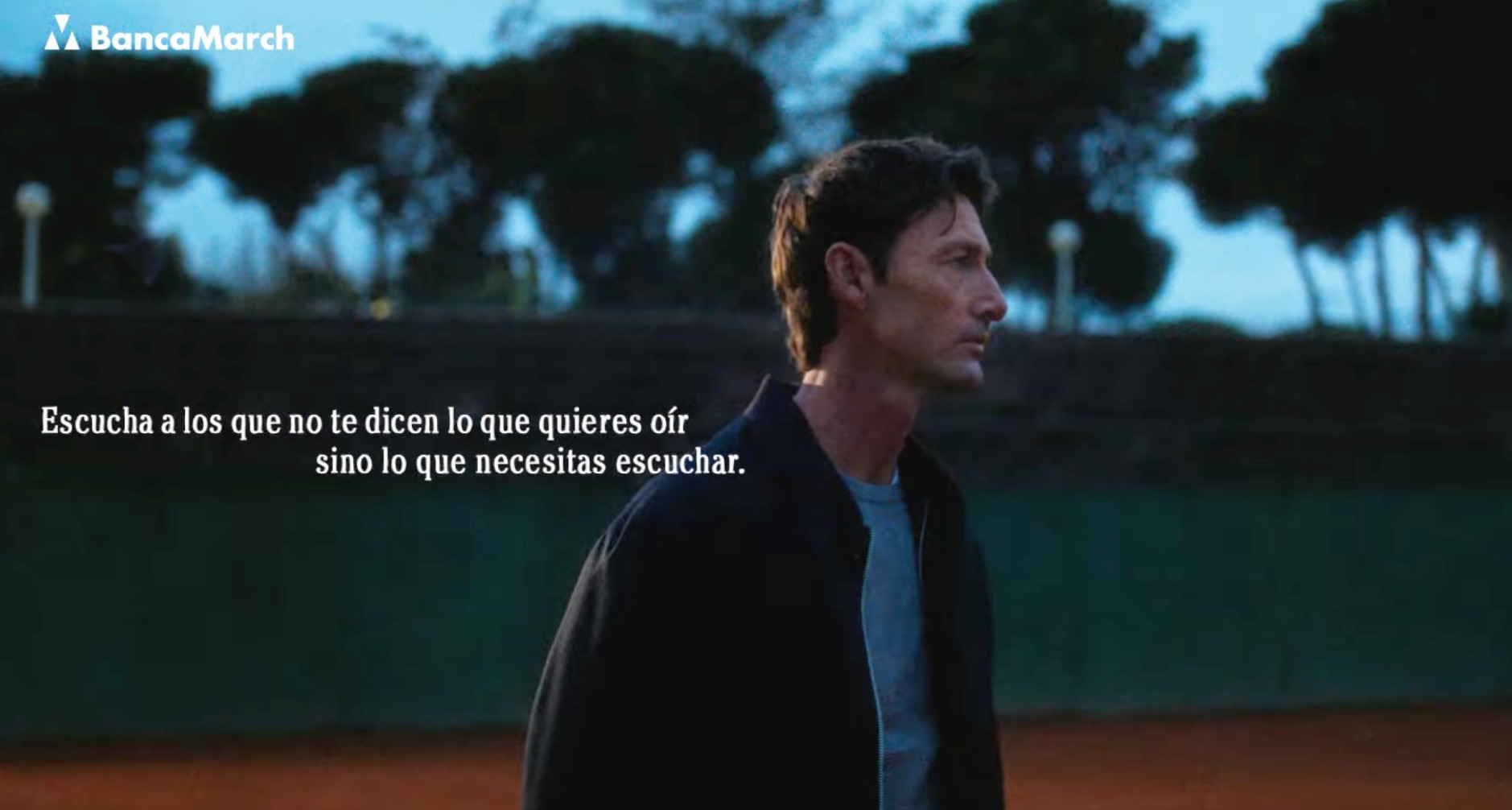 Juan Carlos Ferrero en el anuncio de Banca March