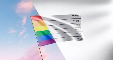La bandera que usa códigos de color Pantone para "hackear" las prohibiciones a la enseña LGBTI+