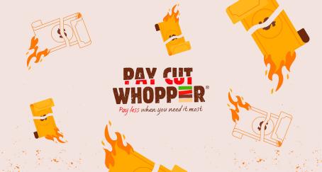 "Pay Cut Whopper" de Burger King UAE