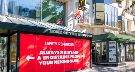 burguer king francia exterior distancia seguridad