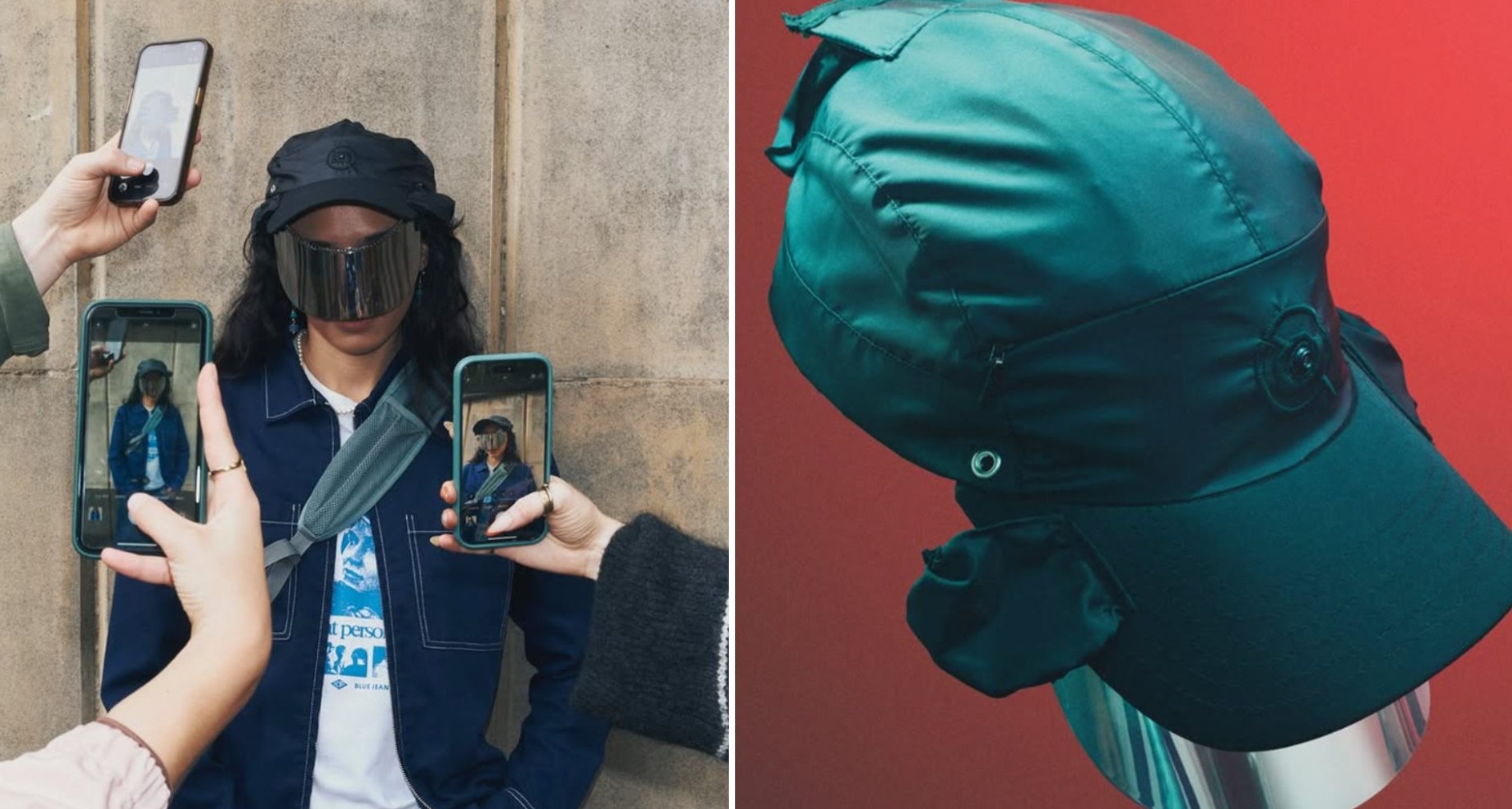 Gorra con visera para no ser grabado en público