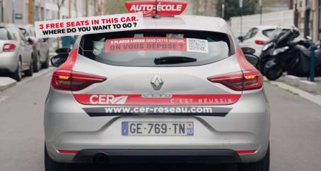 Una autoescuela francesa ofrece el espacio libre de sus coches a personas con problemas de movilidad CER_Autoesceulas-Viajes gratis