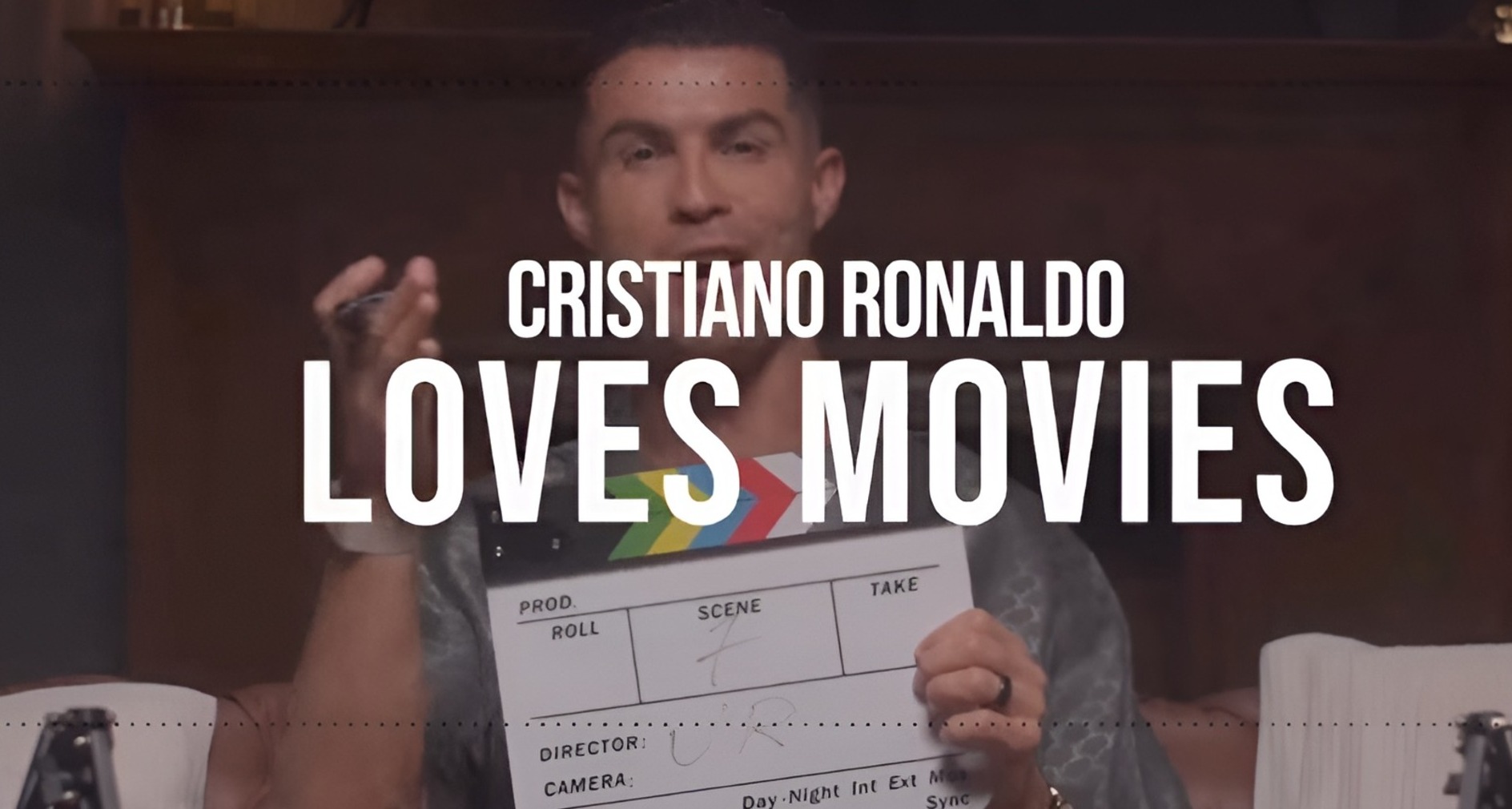 Cristiano Ronaldo crea la productora cinematografica UR Marv Cristiano Ronaldo con una claqueta de cine