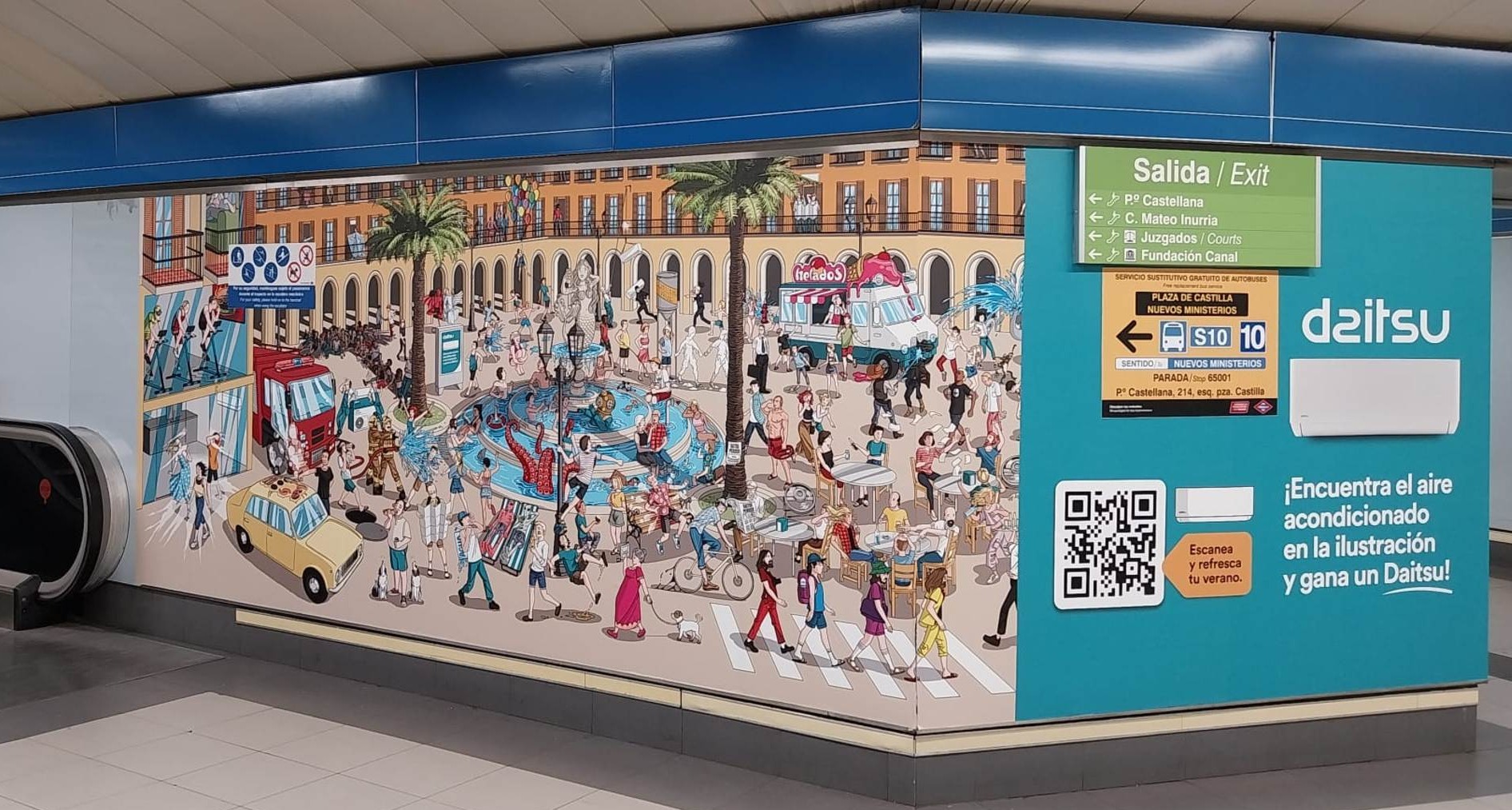 Publicidad exterior de Daitsu en el metro de madrid