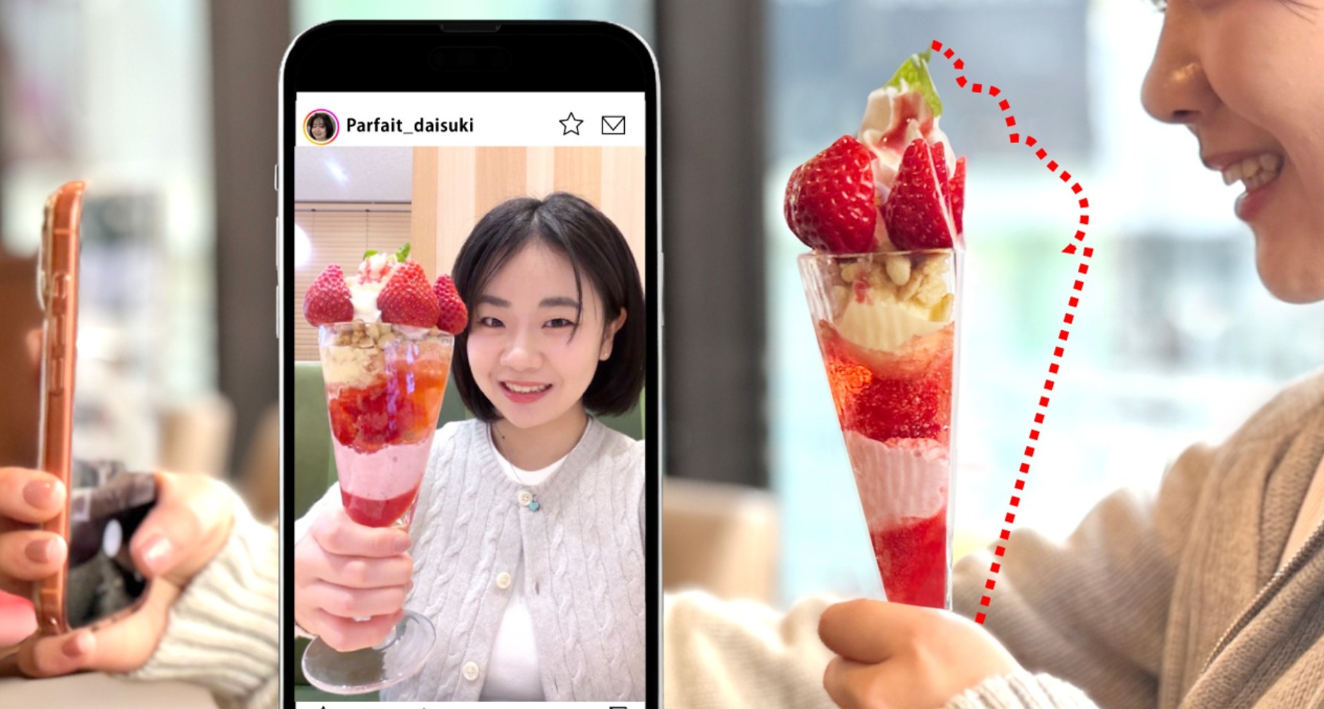 Joden se hace selfie con postre