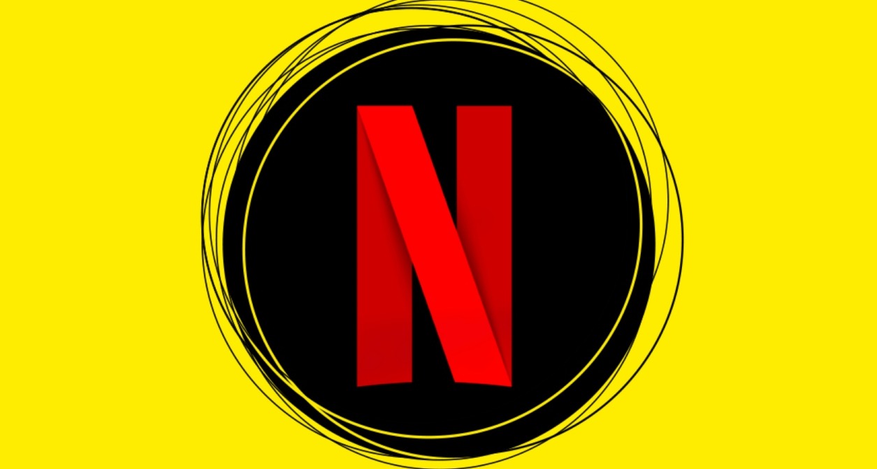 logotipo de netflix sobre fondo amarillo de el sol