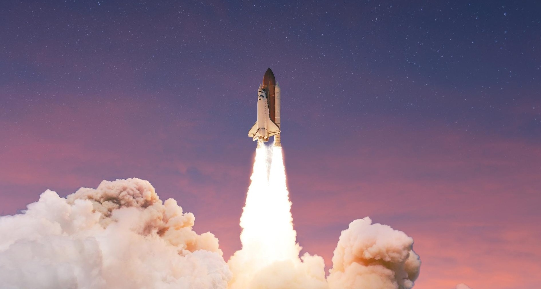 Un cohete despegando al espacio