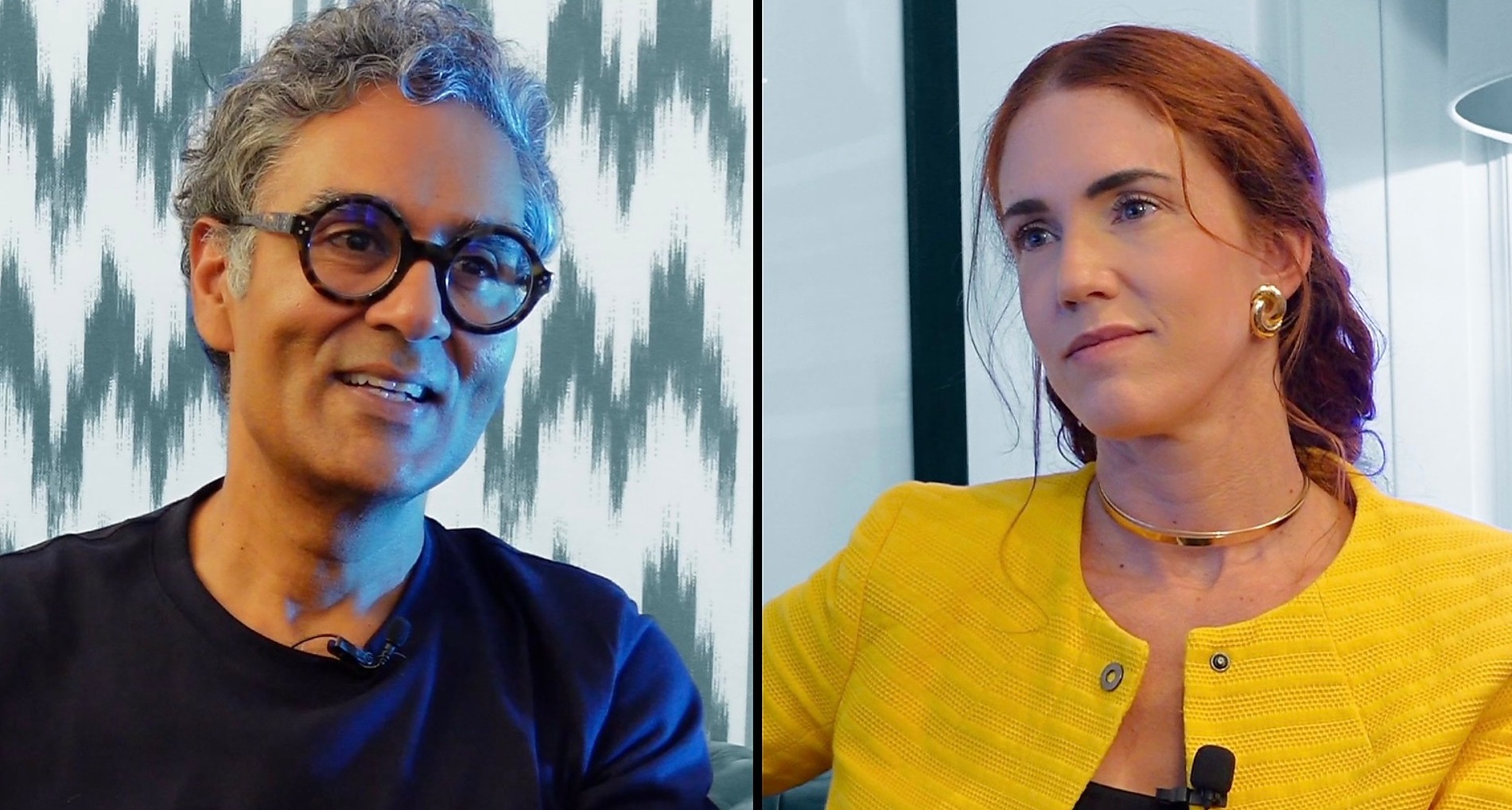 Harjot Singh y Natalia Marín durante la entrevista