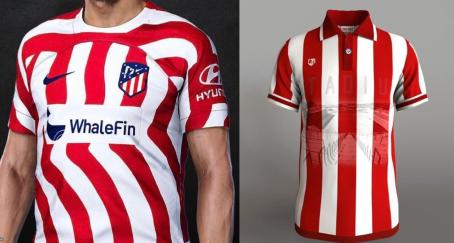 Comparación de la futura camiseta del Atlético de Madrid y la creada por los aficionados