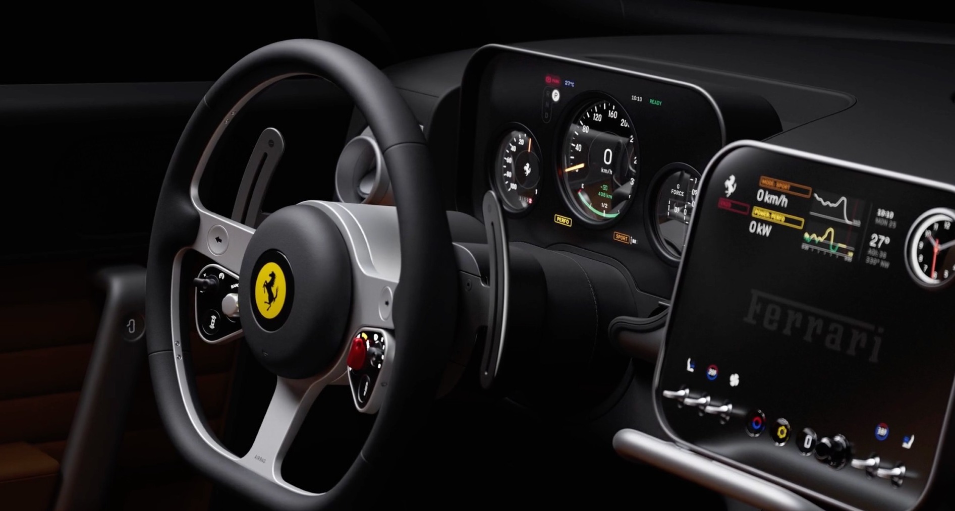 Interior del Ferrari Luce