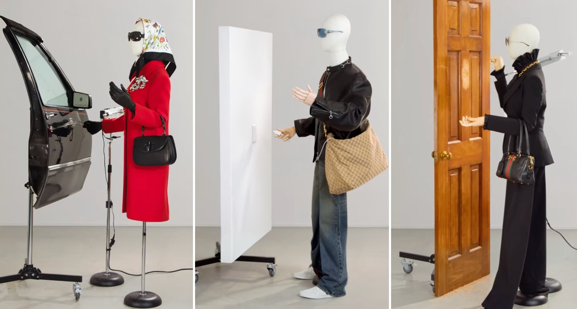 Maniquíes en una campaña de Gucci