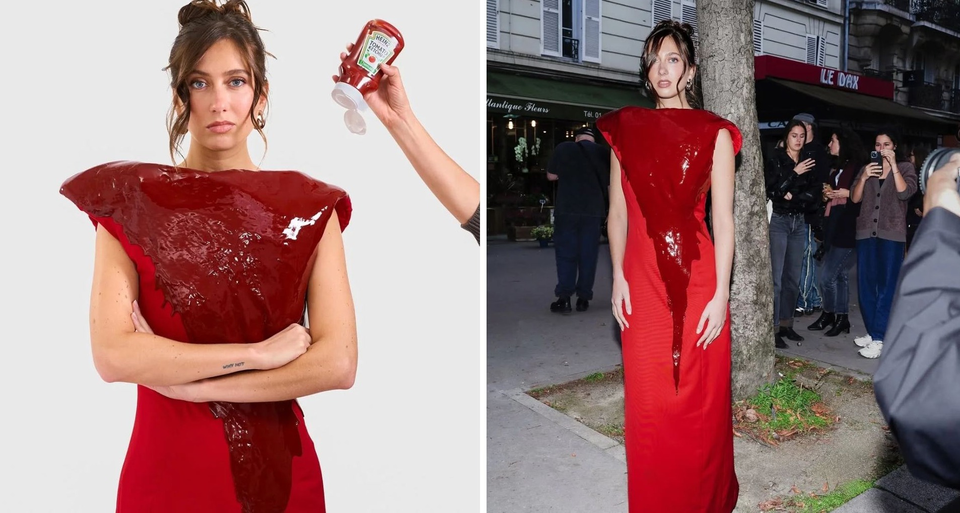 Chica luce vestido creado por Heinz