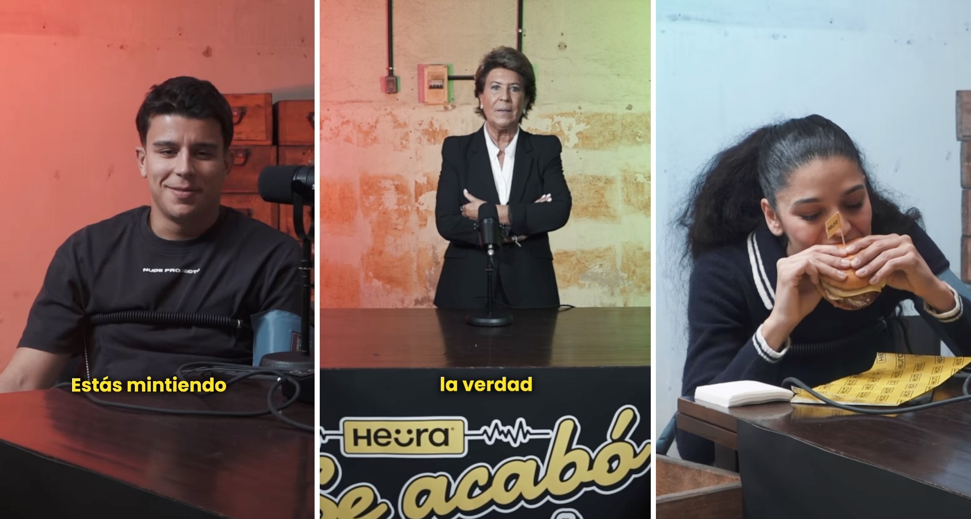 Acción publicitaria de Heura con un polígrafo