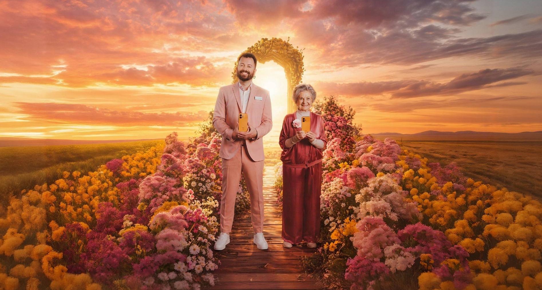 Abuela de Dragones y Xurxo Carreño en la campaña de Honor