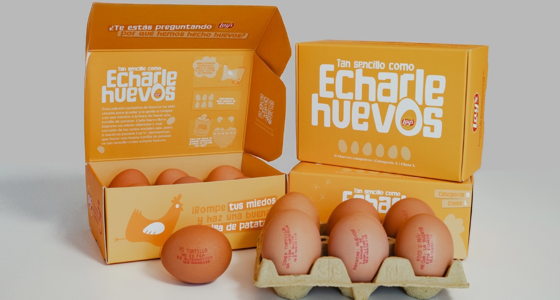 bodegon con el pack de huevos de lays