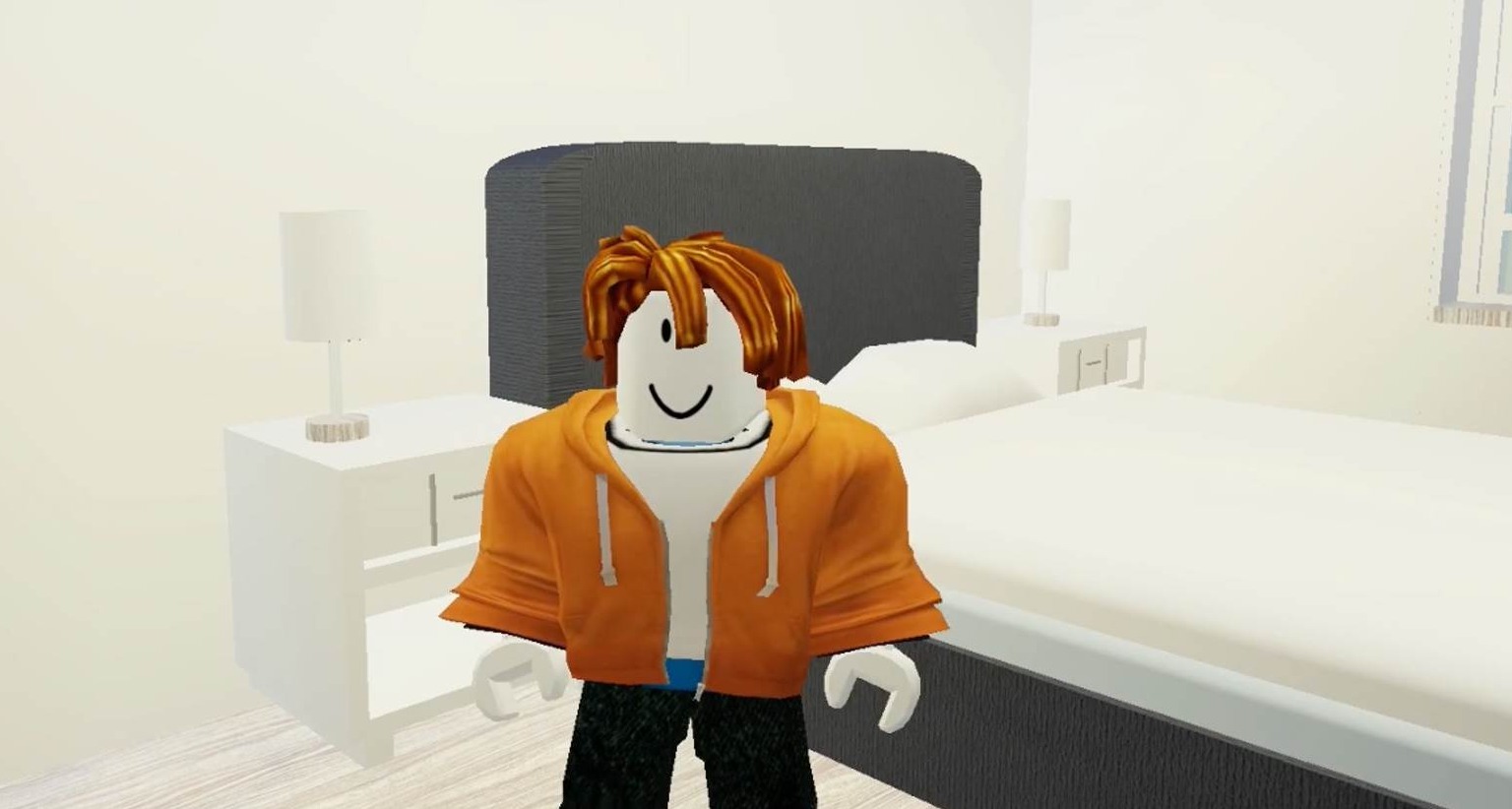 Personaje de Roblox en una habitación