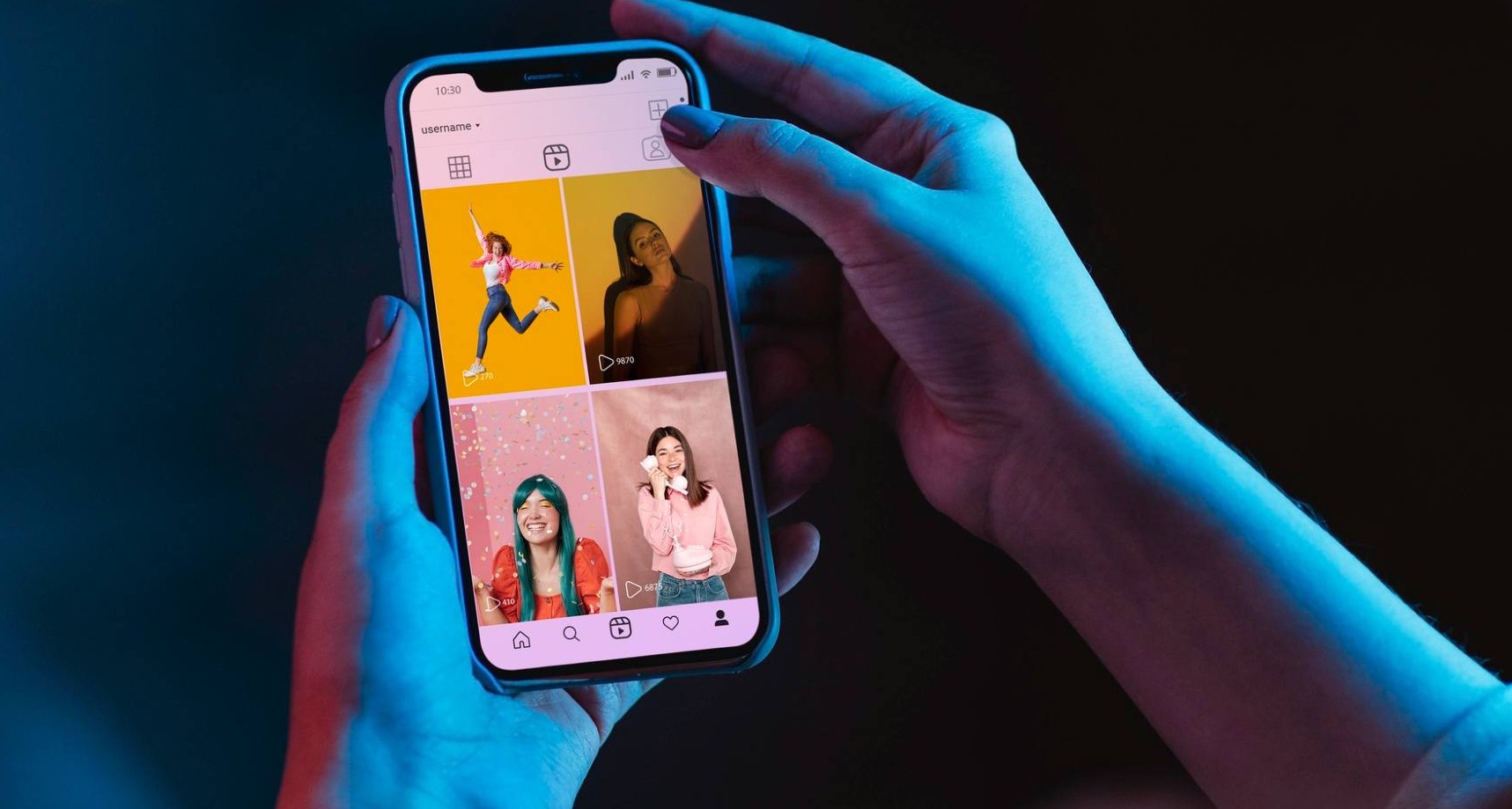 Persona usando Instagram