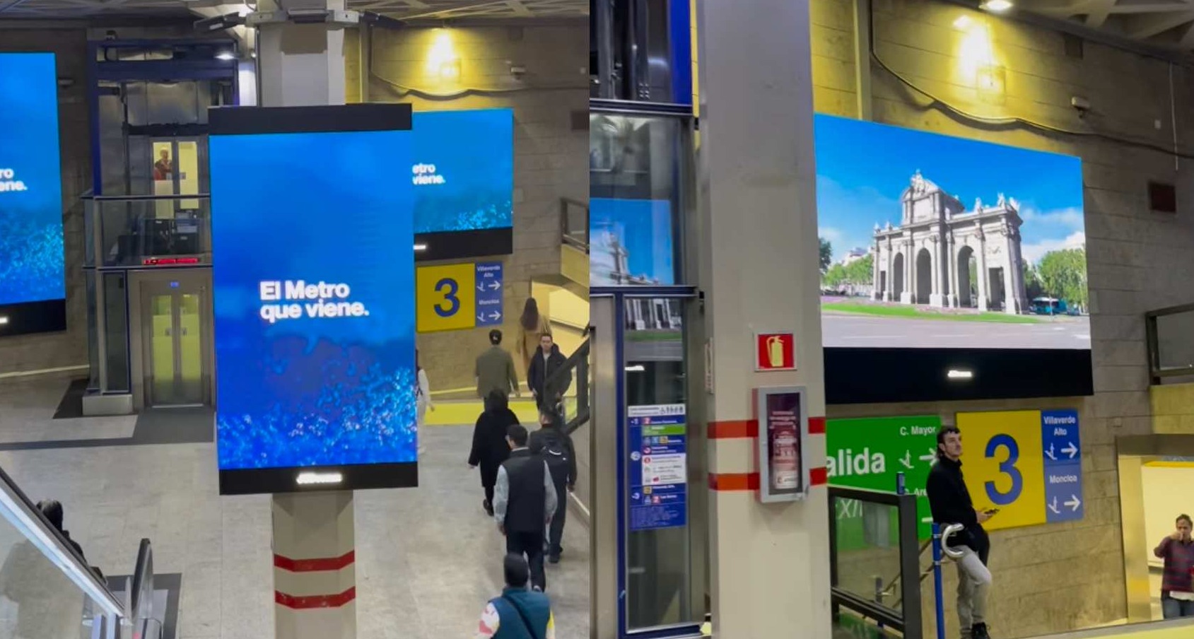 Nuevos soportes publicitarios estación Sol