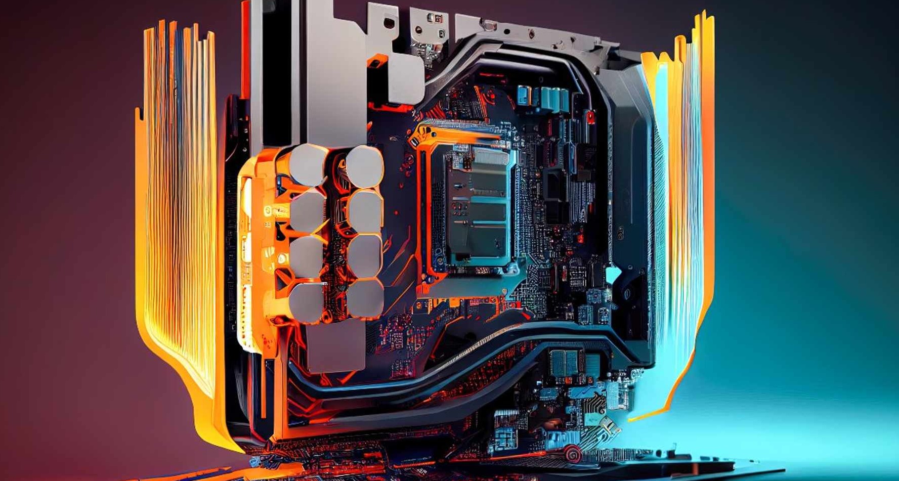 Ilustración de un chip informático